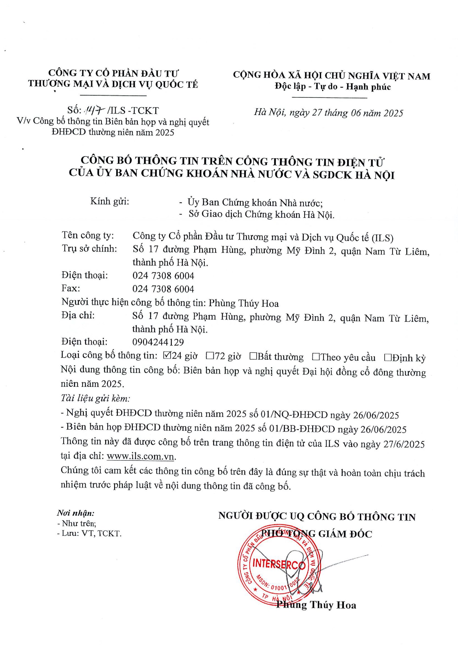 CV 147_CBTT BB Hop va nghi quyet ĐHĐCĐ thường niên 2025_ký số
